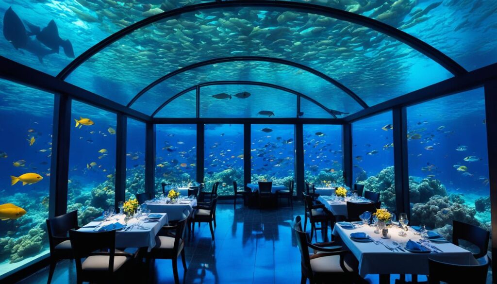 Breathtaking underwater dining at the Maldives