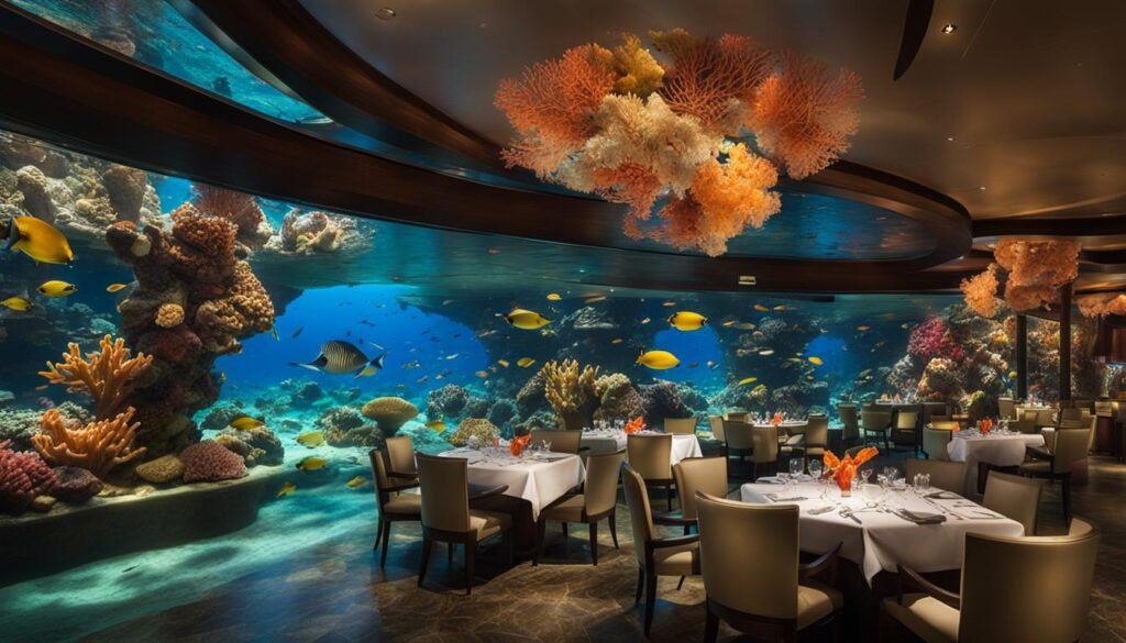 Breathtaking underwater restaurant