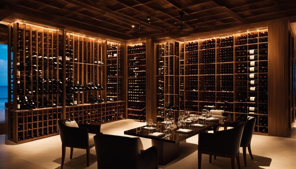 Custom wine room Maldives