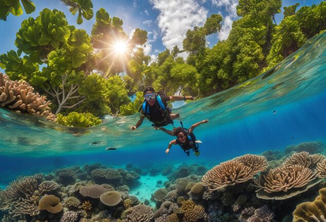 Skydiving in the Maldives